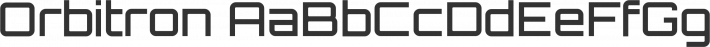 Orbitron font family by The League of Moveable Type