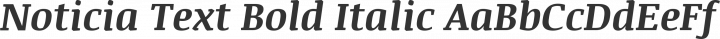 Noticia Text Bold Italic free font