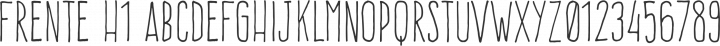 Frente H1 Regular free font