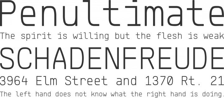 Klartext Mono Font Phrases