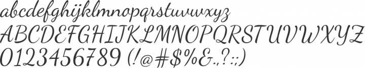 Dancing Script OT Font Specimen