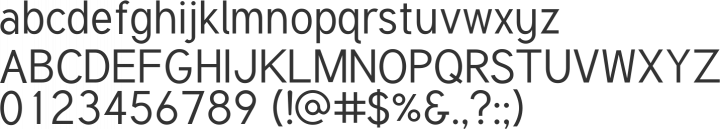 Tuffy Font Specimen