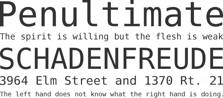 Bitstream Vera Sans Mono Font Phrases