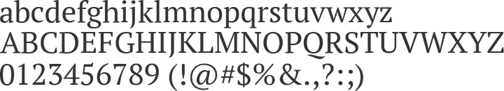 PT Serif Font Specimen