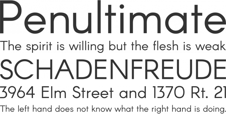 Arcon Font Phrases