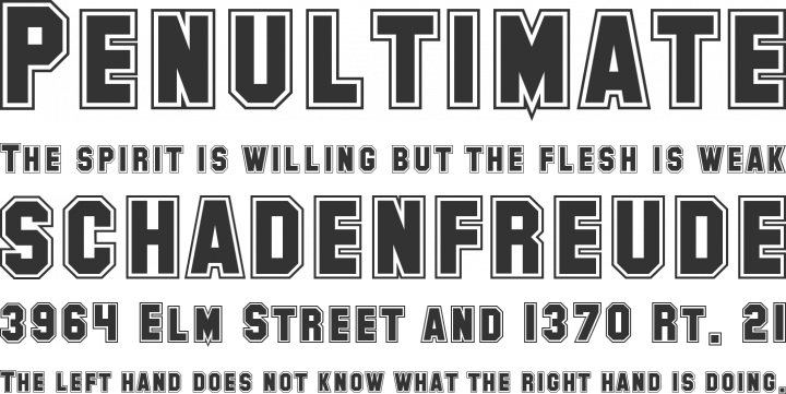 Collegiate Font Phrases