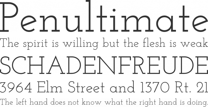 Josefin Slab Font Phrases