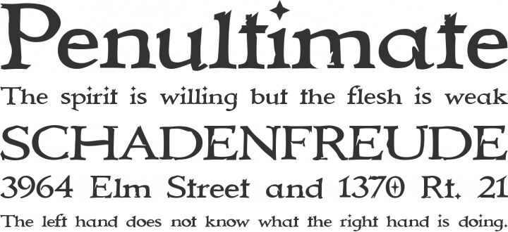 Immortal Font Phrases