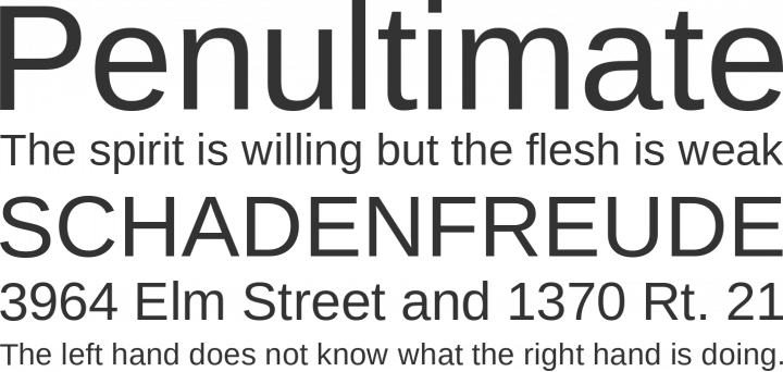 Arimo Font Phrases