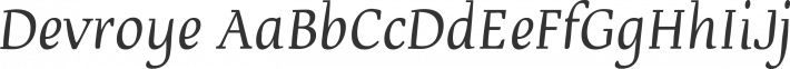Devroye font family by Apostrophic Labs