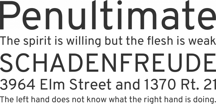 Overpass Font Phrases