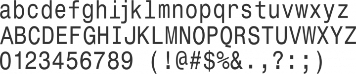 MonospaceTypewriter Font Specimen