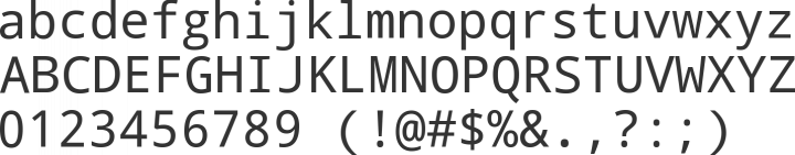 Droid Sans Mono Font Specimen