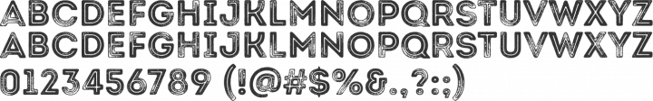 Intro Rust Font Specimen
