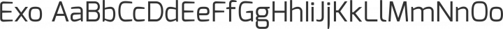 Exo Regular free font
