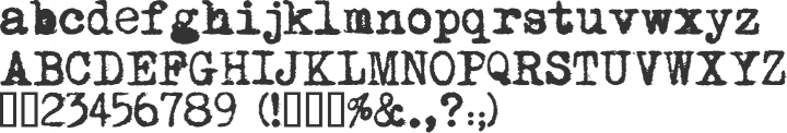 Moms Typewriter Font Specimen