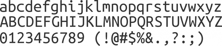 Ubuntu Mono Font Specimen