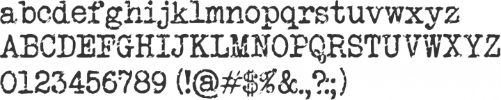 Secret Typewriter Font Specimen