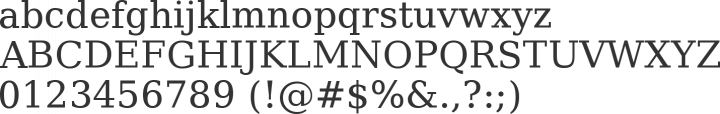 DejaVu Serif Font Specimen