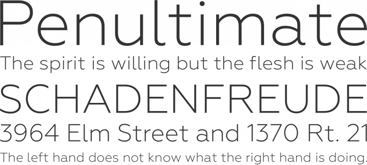Geometria Light Font Phrases
