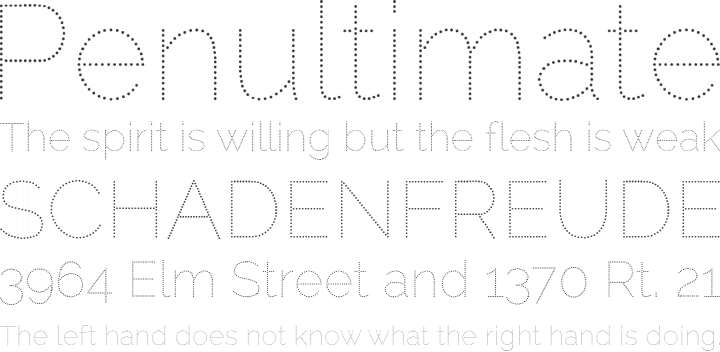 Raleway Dots Font Phrases