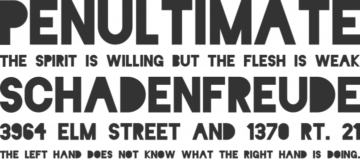Blackout Font Phrases