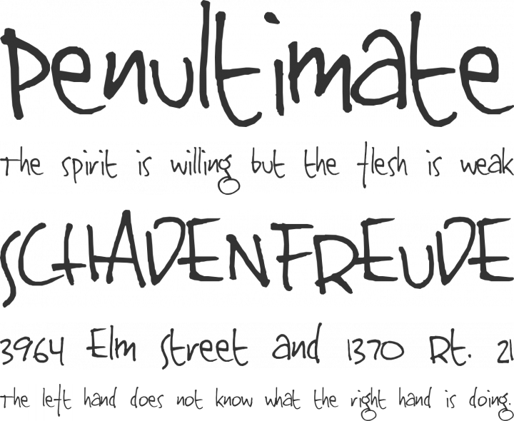 Jinky Font Phrases
