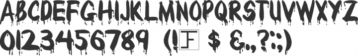 Bloody Font Specimen