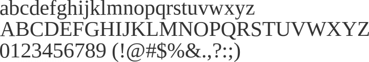 Tinos Font Specimen