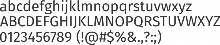 Fira Sans Font Specimen