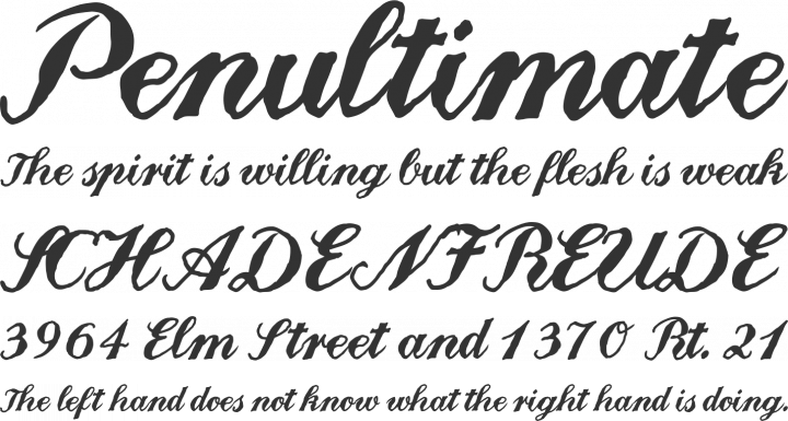Landliebe Font Phrases
