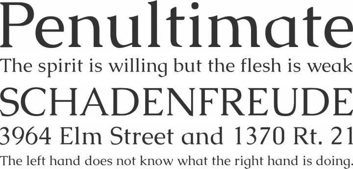 Caudex Font Phrases