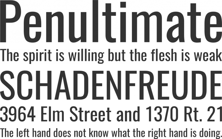Oswald Font Phrases