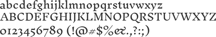 Inknut Antiqua Font Specimen