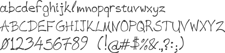 VAG-HandWritten Font Specimen