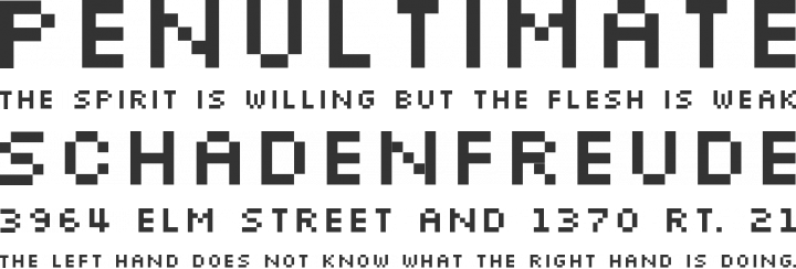 Silkscreen Font Phrases